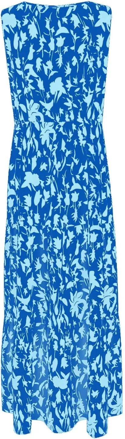 Vacation Dresses for Women Summer Maxi Dresses Sleeveless A Line Dresses Dressy Beach Dresses 2025 Vacation Long Dress