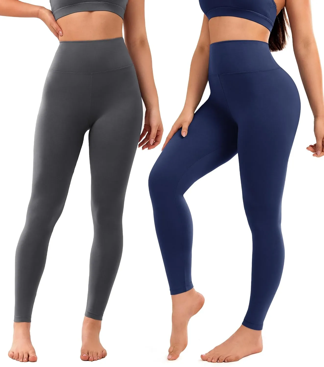 VALANDY Creamlush 4 Pack Leggings for Women-High Waisted Ultra Soft Stretchy Yoga Lounge Pants