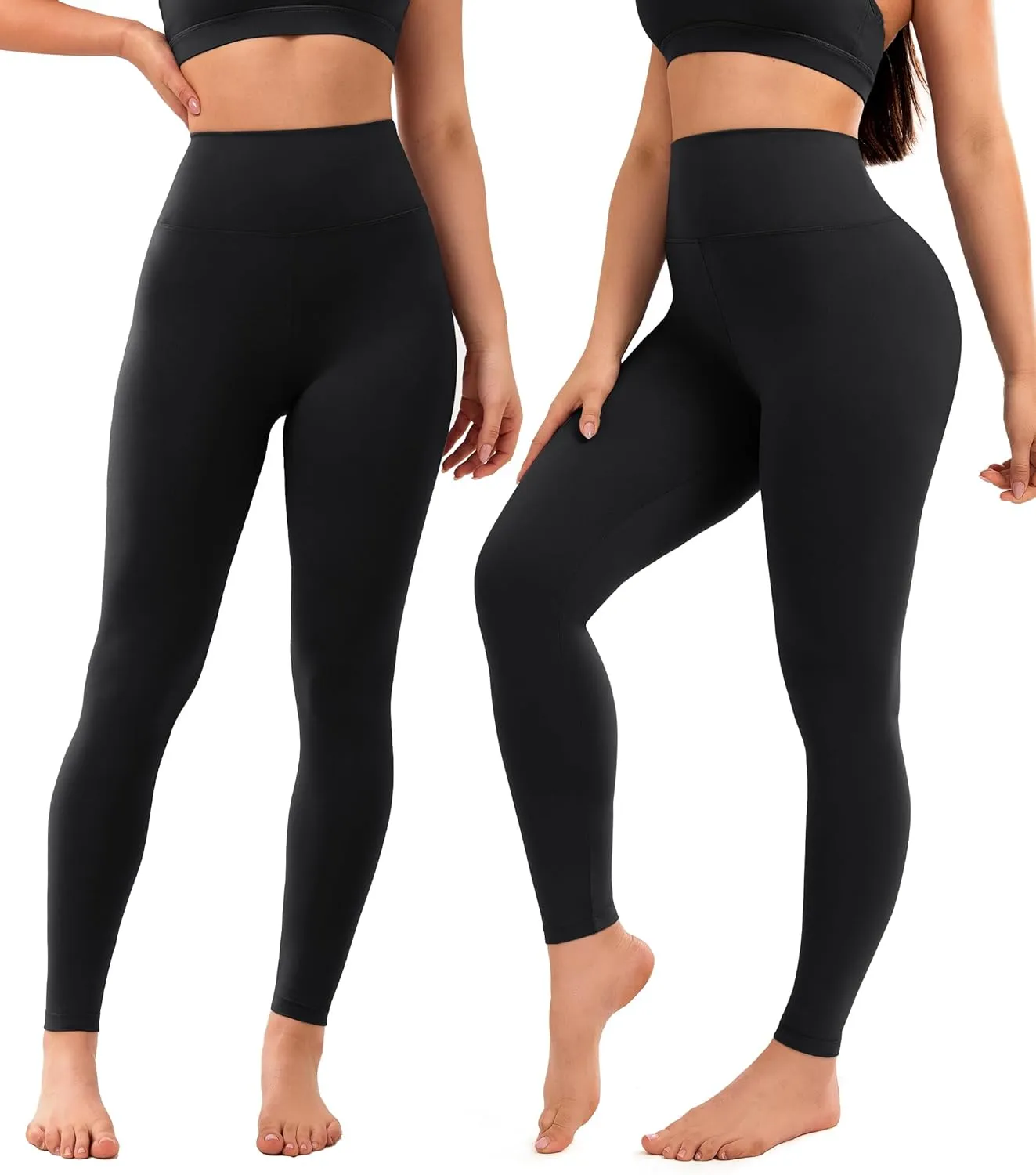 VALANDY Creamlush 4 Pack Leggings for Women-High Waisted Ultra Soft Stretchy Yoga Lounge Pants