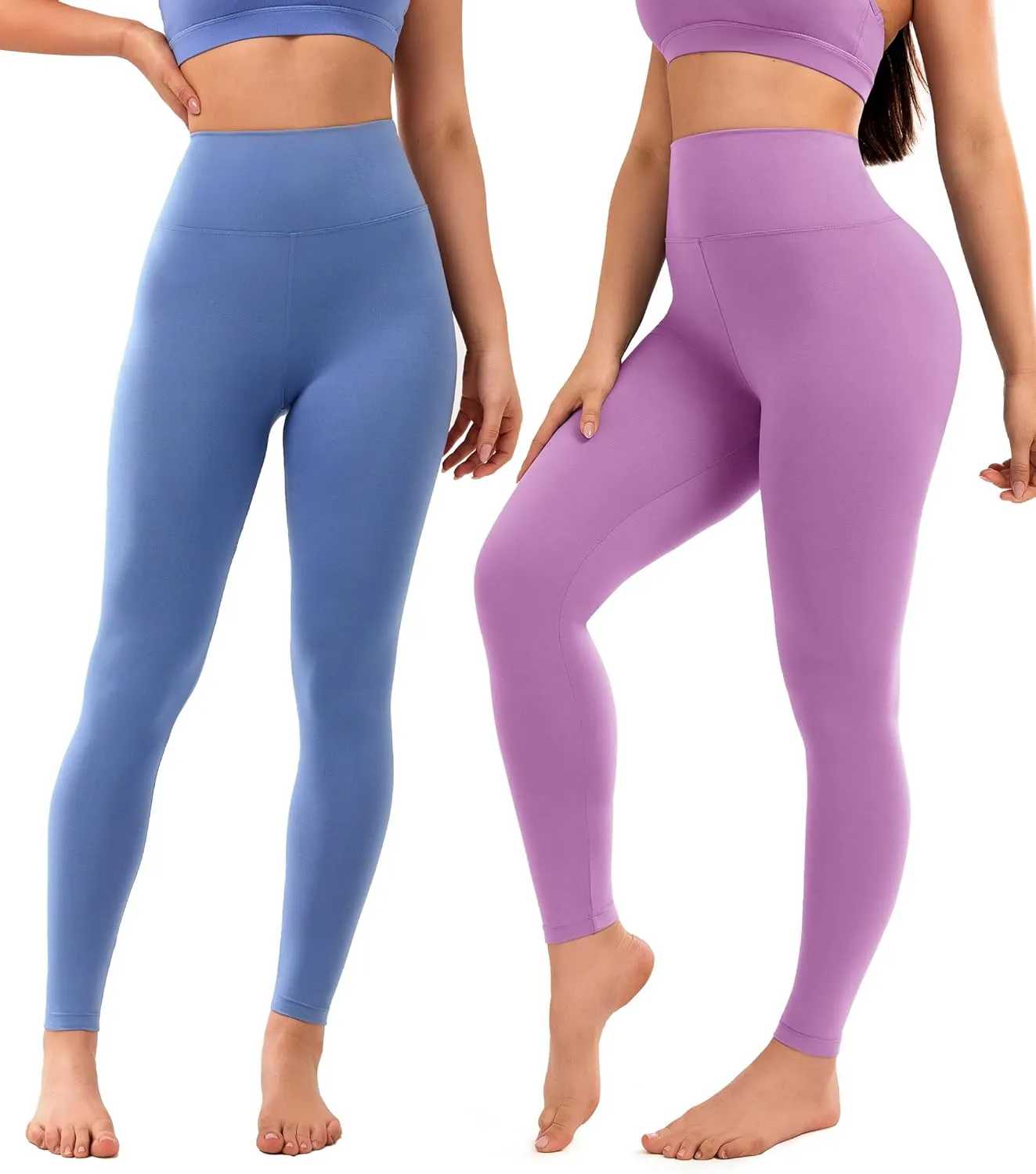 VALANDY Creamlush 4 Pack Leggings for Women-High Waisted Ultra Soft Stretchy Yoga Lounge Pants
