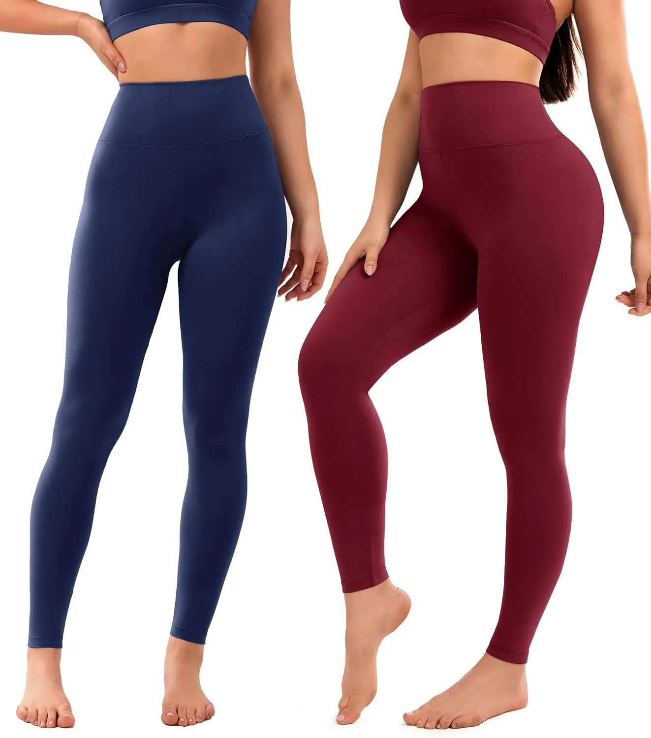 VALANDY Creamlush 4 Pack Leggings for Women-High Waisted Ultra Soft Stretchy Yoga Lounge Pants