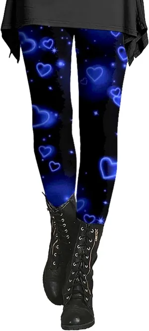 Valentine Leggings for Women Plus Size 2025 Plus Size Valentines Leggings Leggings Heart