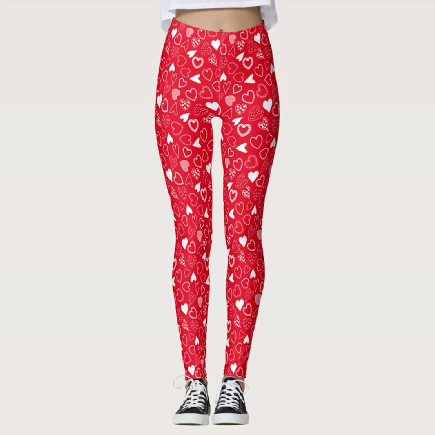 Valentine Leggings for Women Plus Size 2025 Plus Size Valentines Leggings Leggings Heart