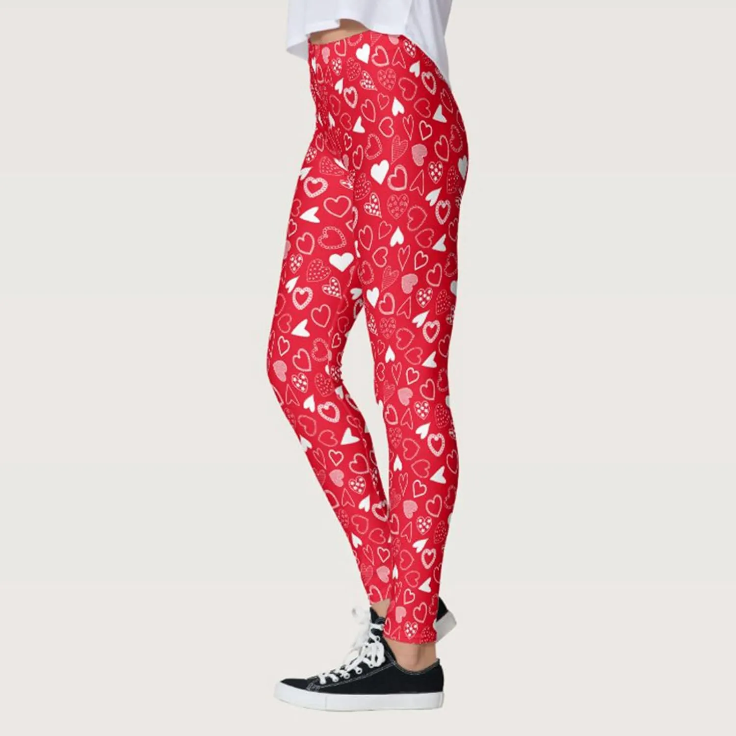Valentine Leggings for Women Plus Size 2025 Plus Size Valentines Leggings Leggings Heart