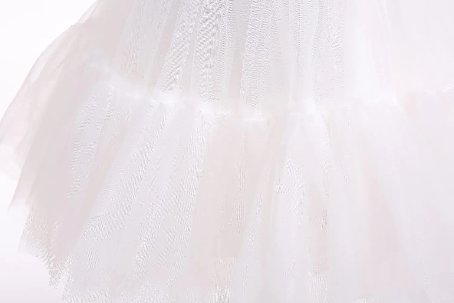 Weileenice Flower Girl Dress Ruffle Tulle Beads Toddler Wedding Pageant Ceremony Birthday Party Evening Tutu Dresses