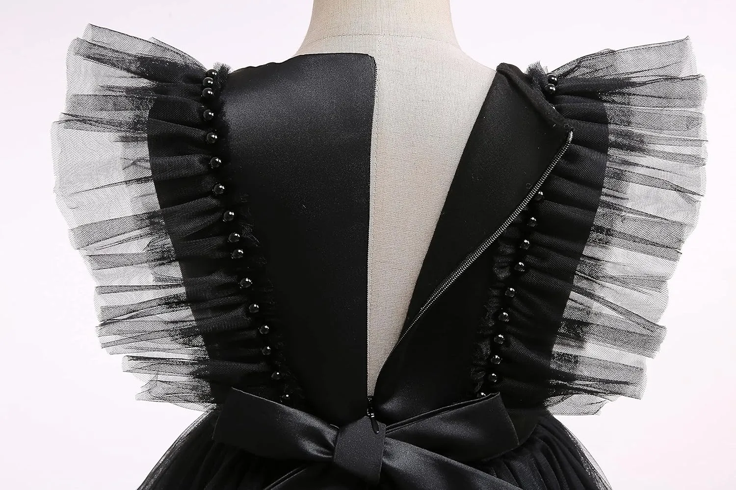 Weileenice Flower Girl Dress Ruffle Tulle Beads Toddler Wedding Pageant Ceremony Birthday Party Evening Tutu Dresses