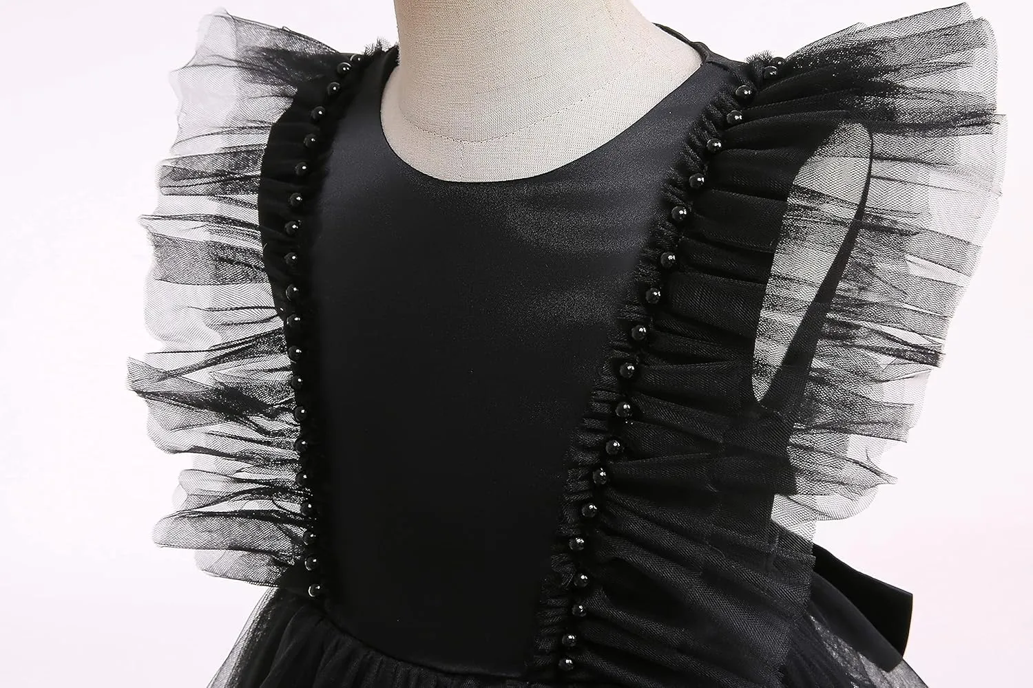 Weileenice Flower Girl Dress Ruffle Tulle Beads Toddler Wedding Pageant Ceremony Birthday Party Evening Tutu Dresses