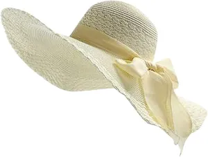 Wide Brim Sun Hats for Women Solid Summer Straw Bucket Hats with Bowknot Casual Beach Seaside Holiday Hats
