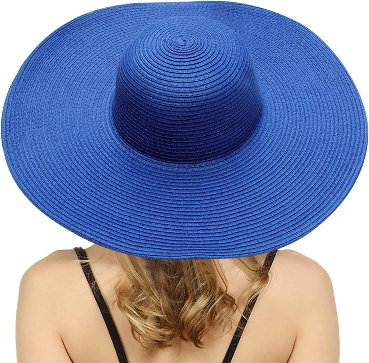 Wide Brim Sun Hats for Women Spring Summer Beach Straw Bucket Hat Outdoor Holiday Visor Hat