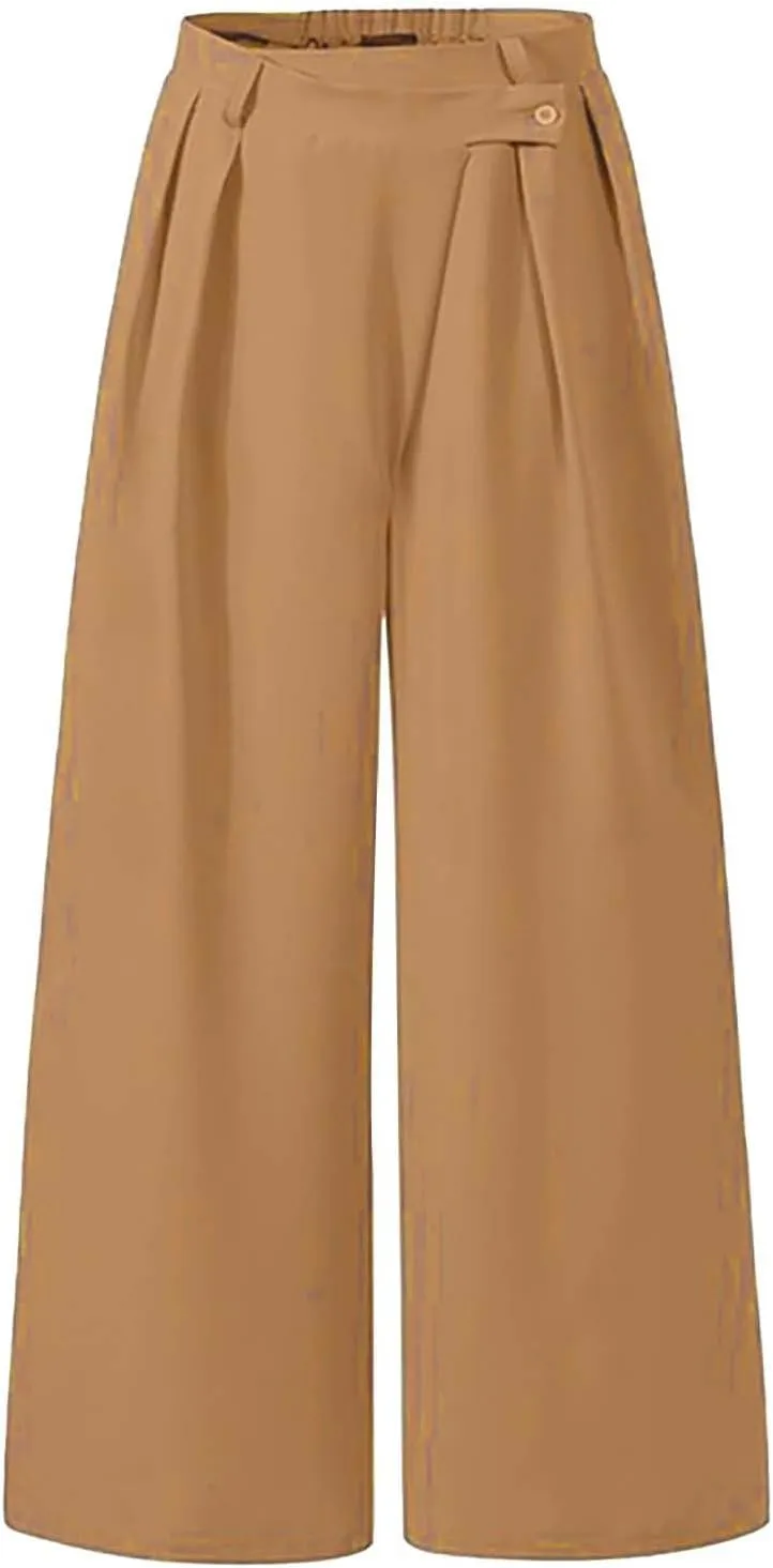 Wide Leg Athletic Fit Lounge Print Wide Leg Joggers Elastic High Waist Pants with Pockets Fleece Lined Joggers Baggy