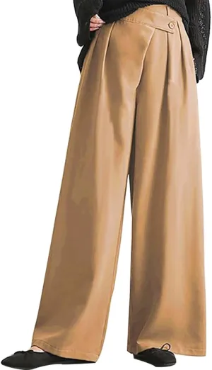 Wide Leg Athletic Fit Lounge Print Wide Leg Joggers Elastic High Waist Pants with Pockets Fleece Lined Joggers Baggy