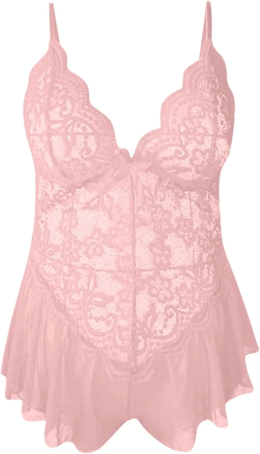 Women Babydoll Lingerie Cosplay Blace Sexy Teddy Wedding Bodysuit Babydoll Straps Cotton Nightgown