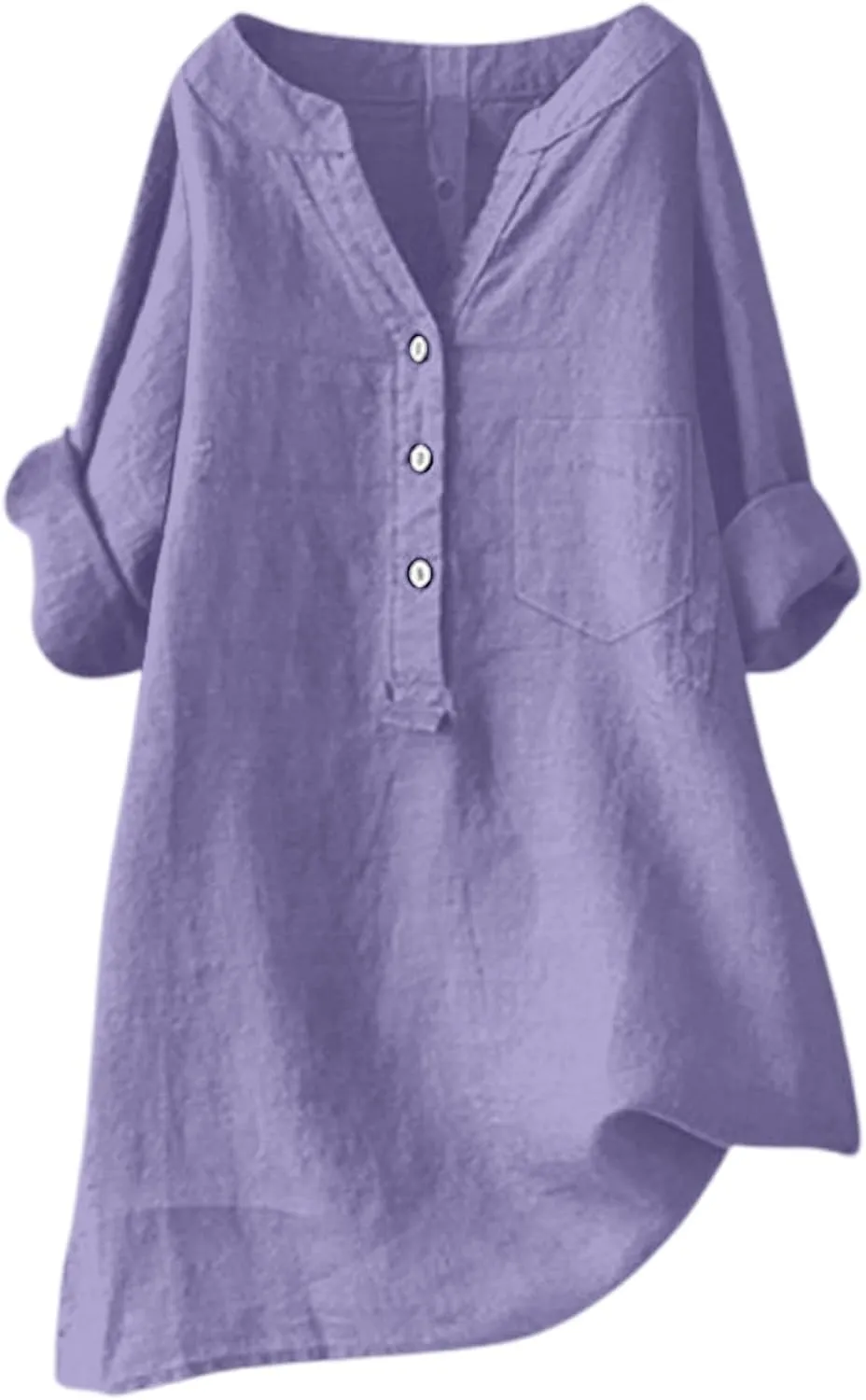 Women Bohemian Boho Linen Short Sleeve Tops Summer Beach Casual Oversized Tunic Tops V Neck Loose Tshirt