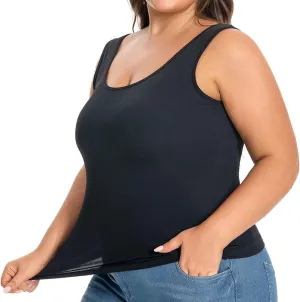 Women Oversized Ribbed Tank Tops Summer Built in Bra Crewneck Yoga Workout Crop Top Slim Fit Sexy Sleeveless Tees