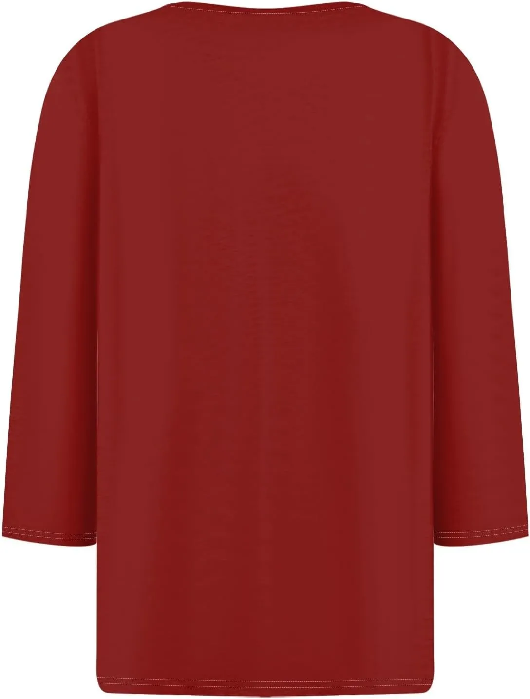 Women's 2024 Fashion Tops 3/4 Sleeve T-Shirts Cute Crewneck Basic Business Tees Blouses