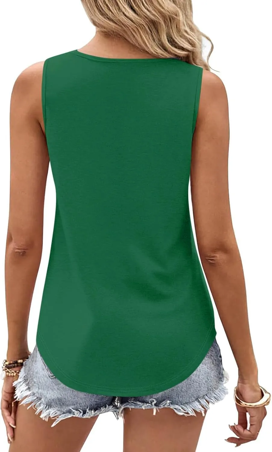 Womens Business Casual Tank Top Summer Sleeveless Keyhole Pleated Shirts 2025 Trendy Outfits Dressy Work Blouse