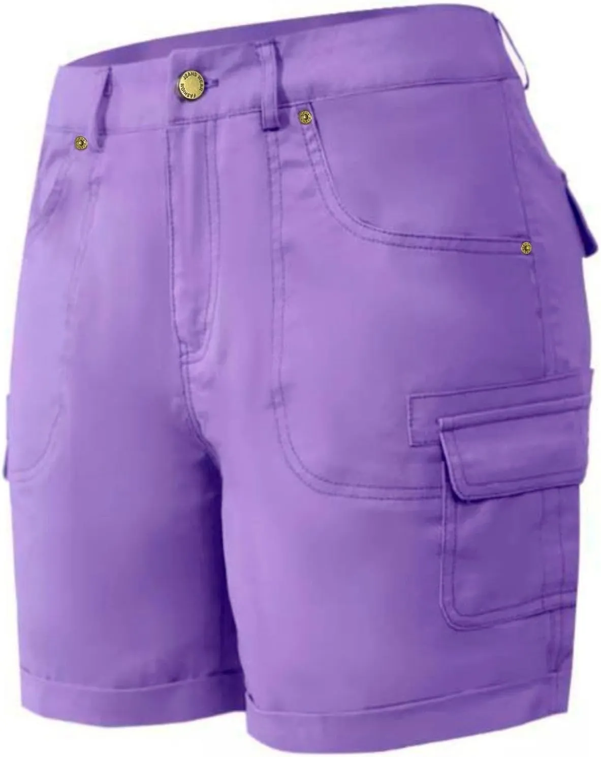 Womens Cargo Shorts Trendy Summer 2025 Casual High Waisted Work Shorts Retro Loose Outdoor Hiking Shorts with Pockets