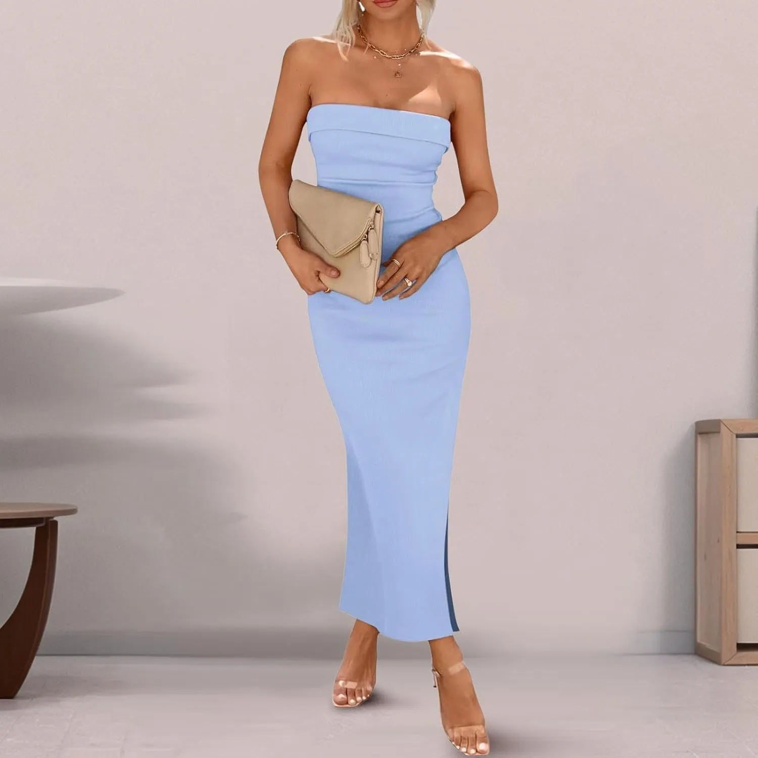 Women's Cocktail Dresses Elegant Sleeveless Bodycon Long Dresses Formal Gowns Evening Dress Spring Dresses 2025
