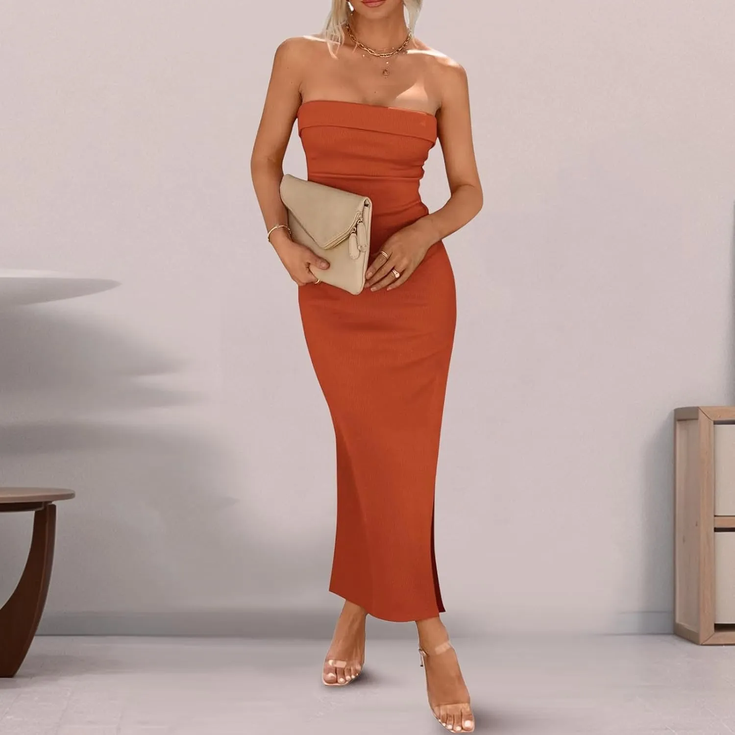 Women's Cocktail Dresses Elegant Sleeveless Bodycon Long Dresses Formal Gowns Evening Dress Spring Dresses 2025