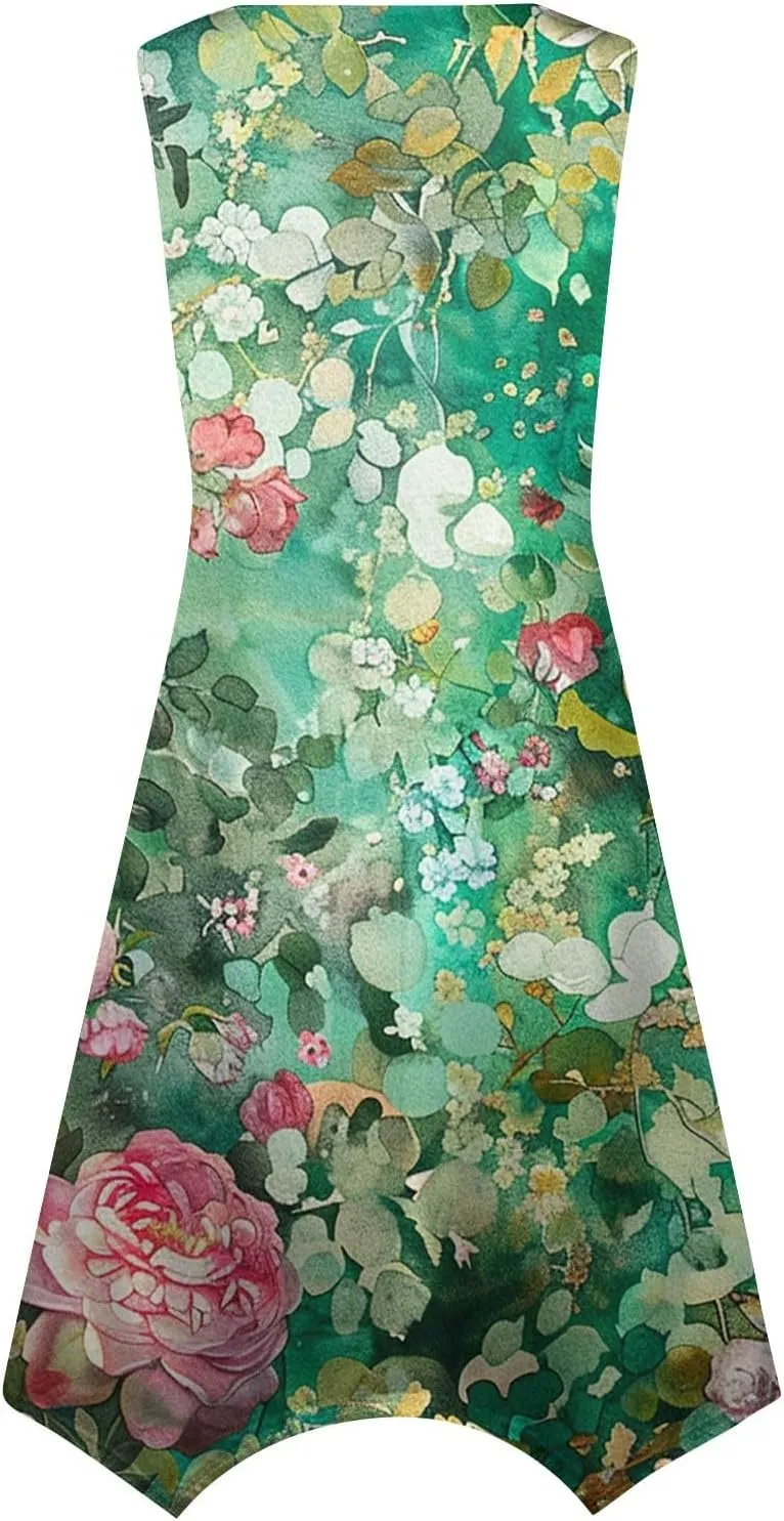Womens Dresses Sleeveless Summer Dresses for Women Plus Size Sundress Plus Size Sun Dresses Beach Dresses for Women
