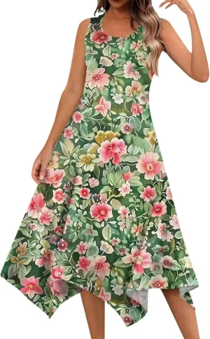 Womens Dresses Sleeveless Summer Dresses for Women Plus Size Sundress Plus Size Sun Dresses Beach Dresses for Women