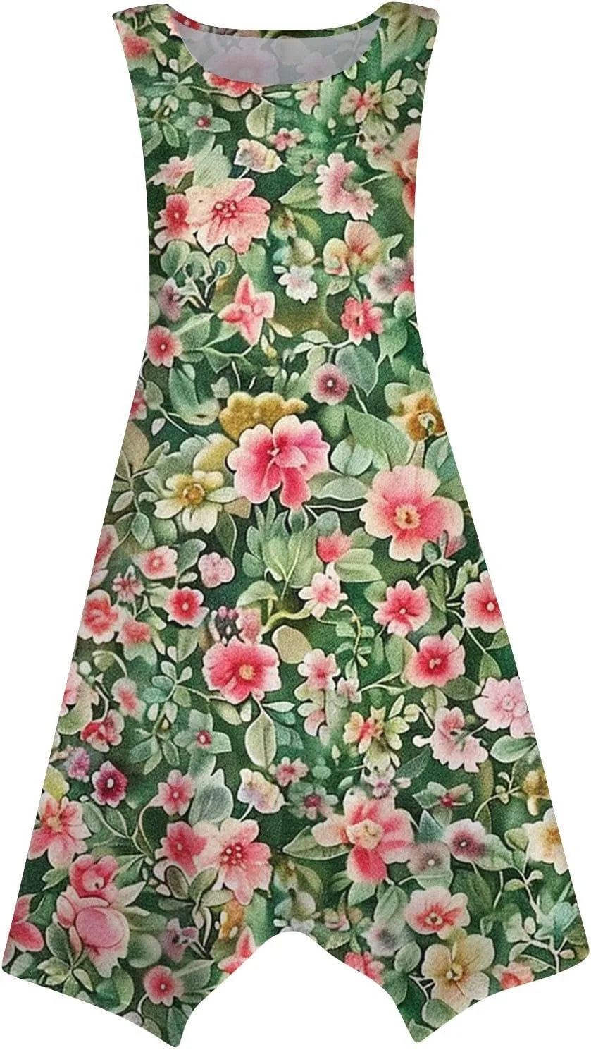 Womens Dresses Sleeveless Summer Dresses for Women Plus Size Sundress Plus Size Sun Dresses Beach Dresses for Women