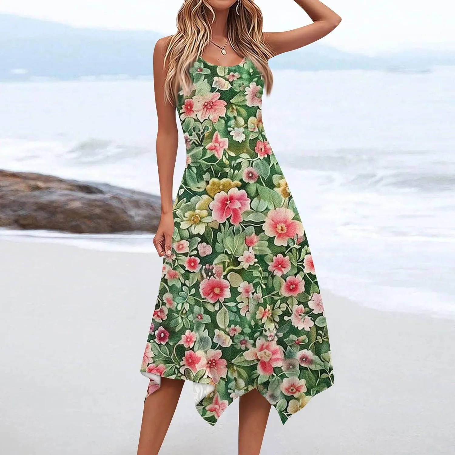 Womens Dresses Sleeveless Summer Dresses for Women Plus Size Sundress Plus Size Sun Dresses Beach Dresses for Women