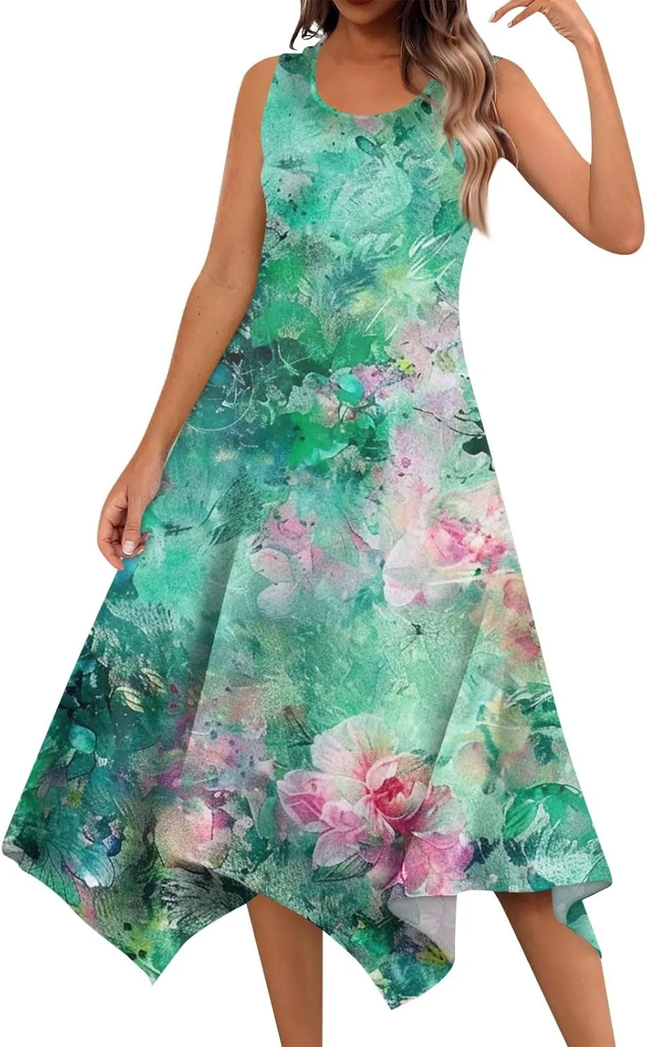 Womens Dresses Sleeveless Summer Dresses for Women Plus Size Sundress Plus Size Sun Dresses Beach Dresses for Women