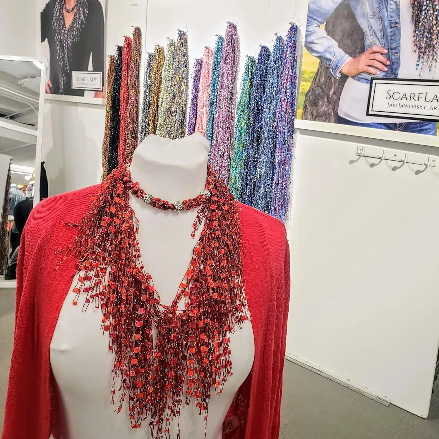 Womens Dressy Fringe Scarf Necklace – Elegant Ladies Scarfs for Women Lightweight - Soft, Long, Decorative Infinity Scarves – Boho Fashion Scarves Dress Up Any Outfit – Sparkle Fabric Necklace Summer