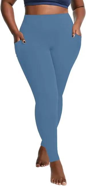 Women's Leggings Plus Size Yoga Leggings with Pockets High Waist Workout Leggings Soft Running Leggings Casual Pants