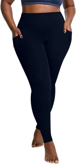 Women's Leggings Plus Size Yoga Leggings with Pockets High Waist Workout Leggings Soft Running Leggings Casual Pants