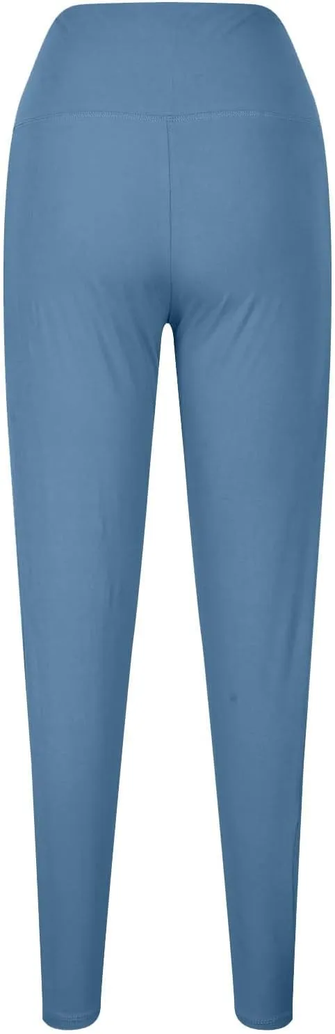 Women's Leggings Plus Size Yoga Leggings with Pockets High Waist Workout Leggings Soft Running Leggings Casual Pants