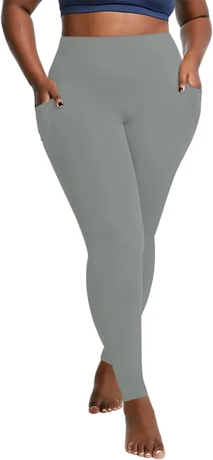 Women's Leggings Plus Size Yoga Leggings with Pockets High Waist Workout Leggings Soft Running Leggings Casual Pants