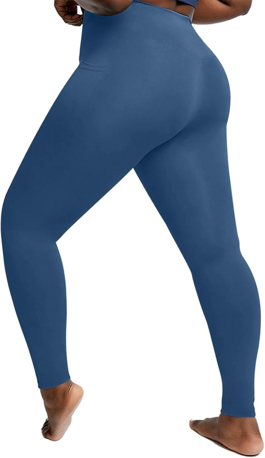 Women's Leggings Plus Size Yoga Leggings with Pockets High Waist Workout Leggings Soft Running Leggings Casual Pants