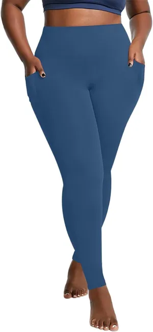 Women's Leggings Plus Size Yoga Leggings with Pockets High Waist Workout Leggings Soft Running Leggings Casual Pants