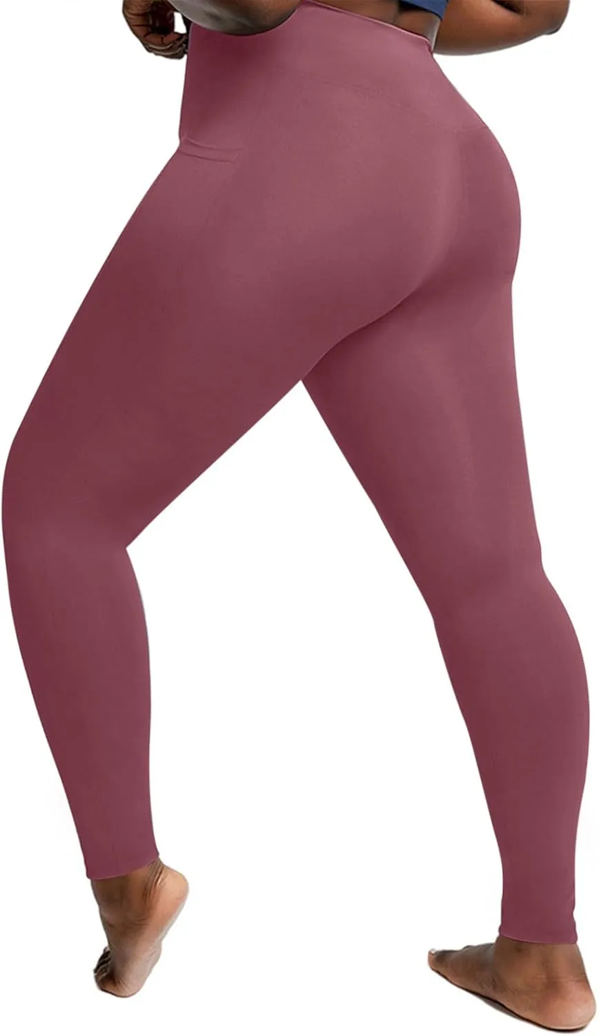 Women's Leggings Plus Size Yoga Leggings with Pockets High Waist Workout Leggings Soft Running Leggings Casual Pants