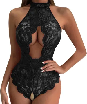 Womens Lingerie Lace 3Pc Bodysuit Outfit Sexy Tights Soft Wicked Sexy Outfit