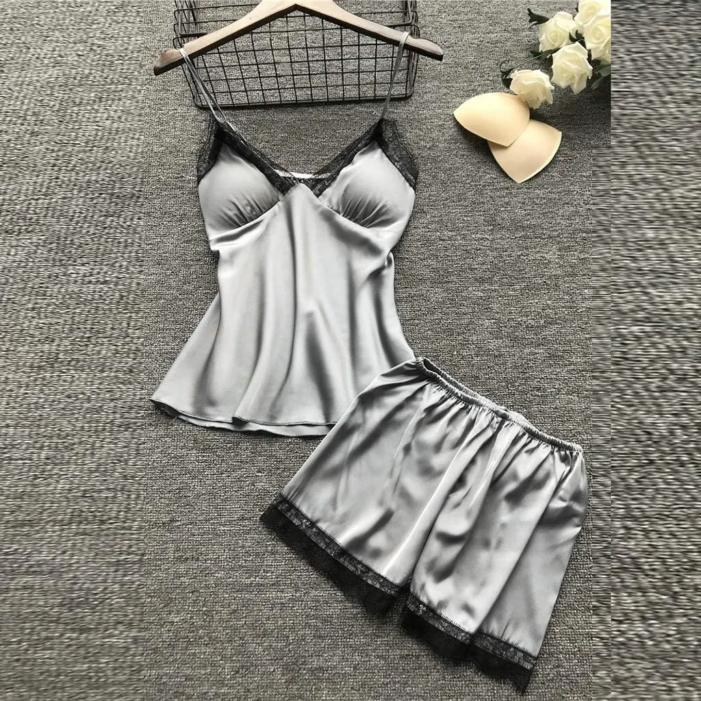 Womens Lingerie V-Neck Nightwear Naughty Babydoll Teddy Hollow-Out Full Slips Underwear Set