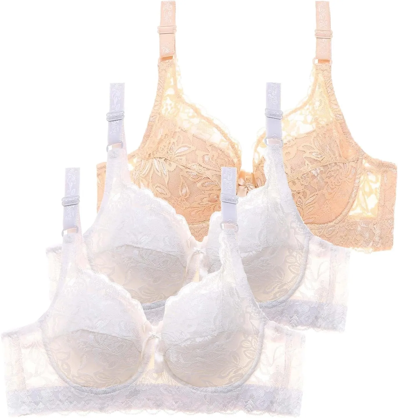 Womens Seamless Bra Slipping Plus Beautiful Latex Fall Bra Basic No T-Shirt Underwire
