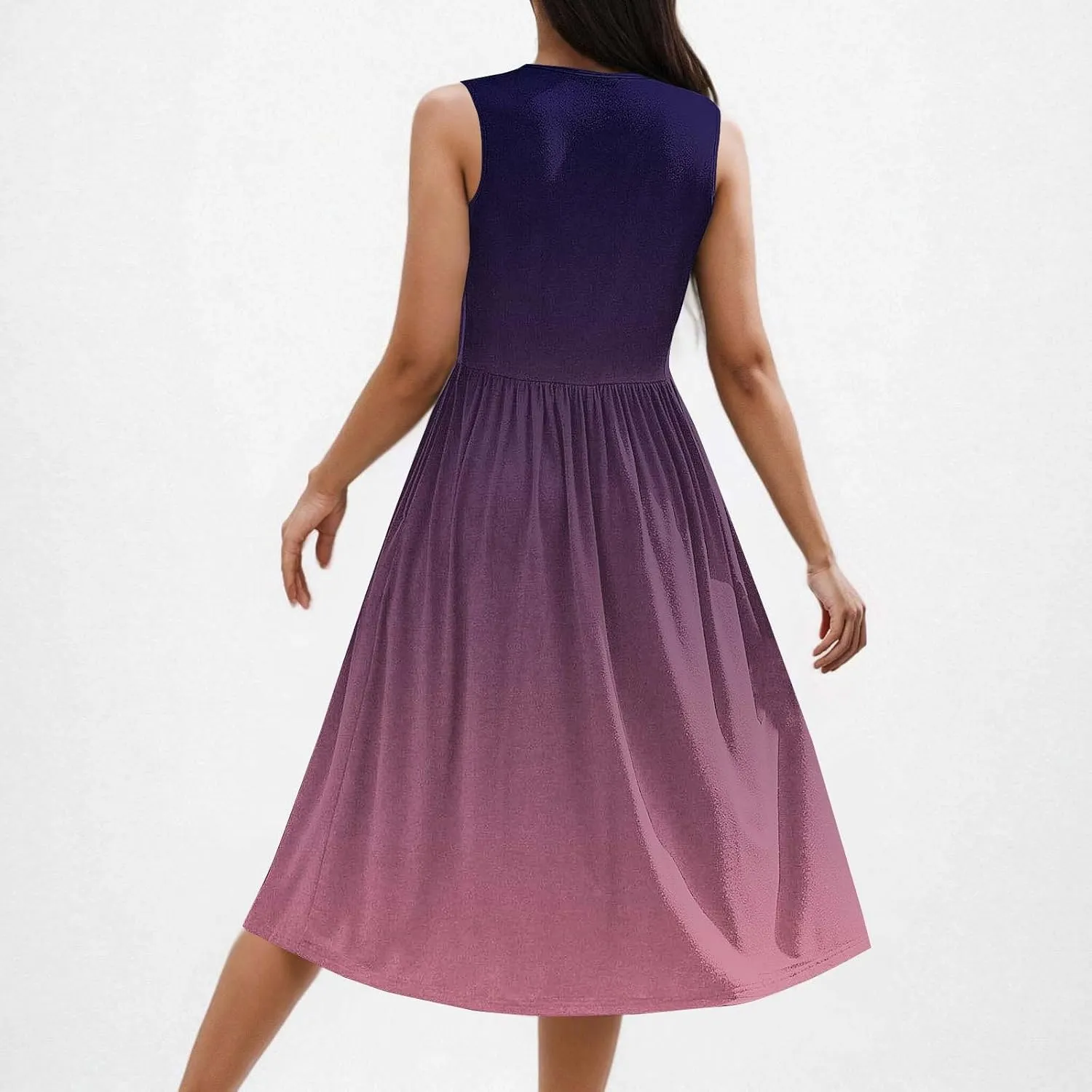 Womens Sleeveless Beach Dresses Trendy Swimsuit Cover Ups Vacation Dresses Flowy Mini Dress Swing Dresses