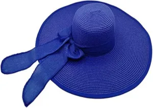 Womens Sun Straw Hat Wide Brim UPF 50 Summer Hat Foldable Roll up Floppy Beach Hats