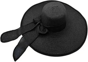 Womens Sun Straw Hat Wide Brim UPF 50 Summer Hat Foldable Roll up Floppy Beach Hats