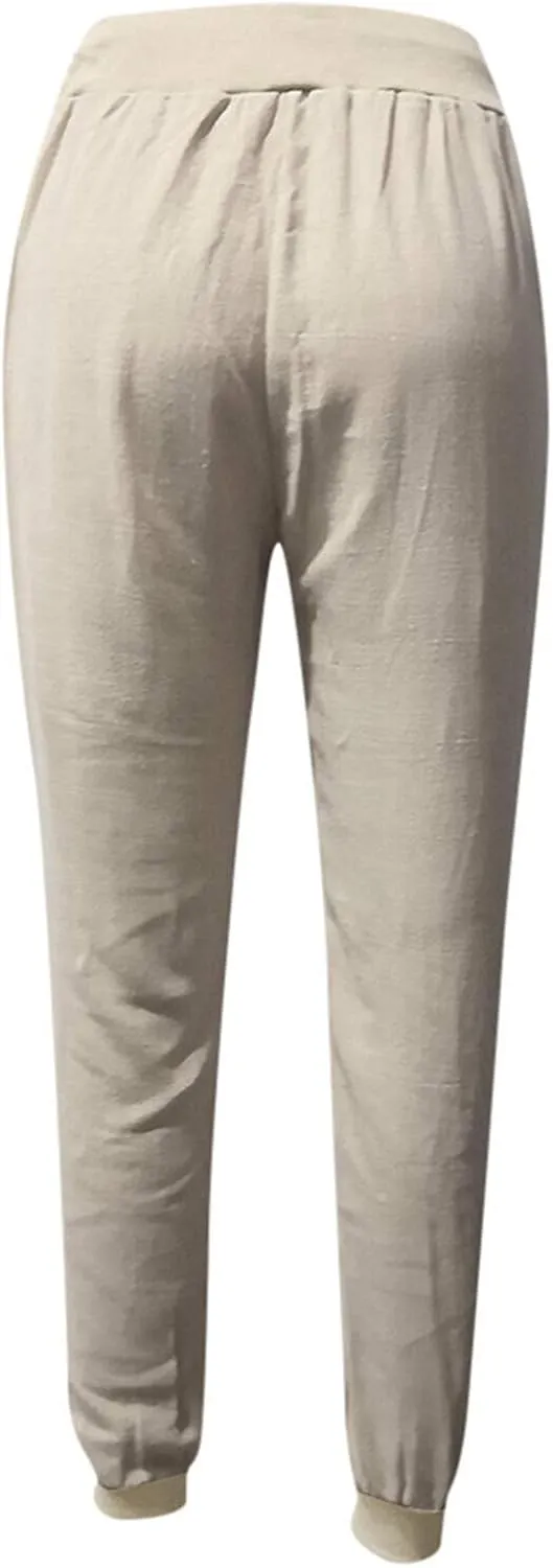 Women's Wide Leg Sweatpants Winter Soft Sports Palazzo with Pockets Fleece Lined Straight Leg
