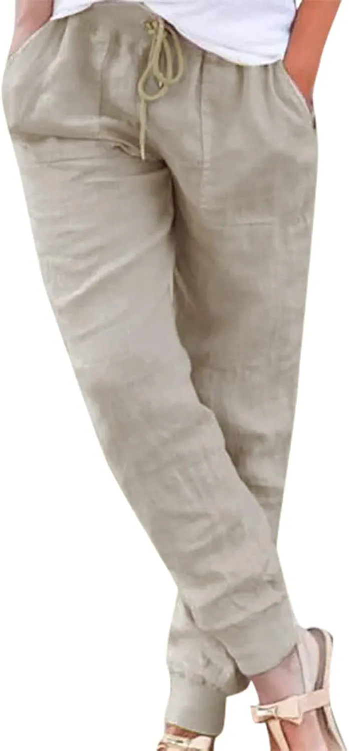 Women's Wide Leg Sweatpants Winter Soft Sports Palazzo with Pockets Fleece Lined Straight Leg