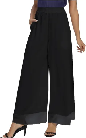 Women's Wide Leg Sweatpants Winter Soft Sports Palazzo with Pockets Fleece Lined Straight Leg