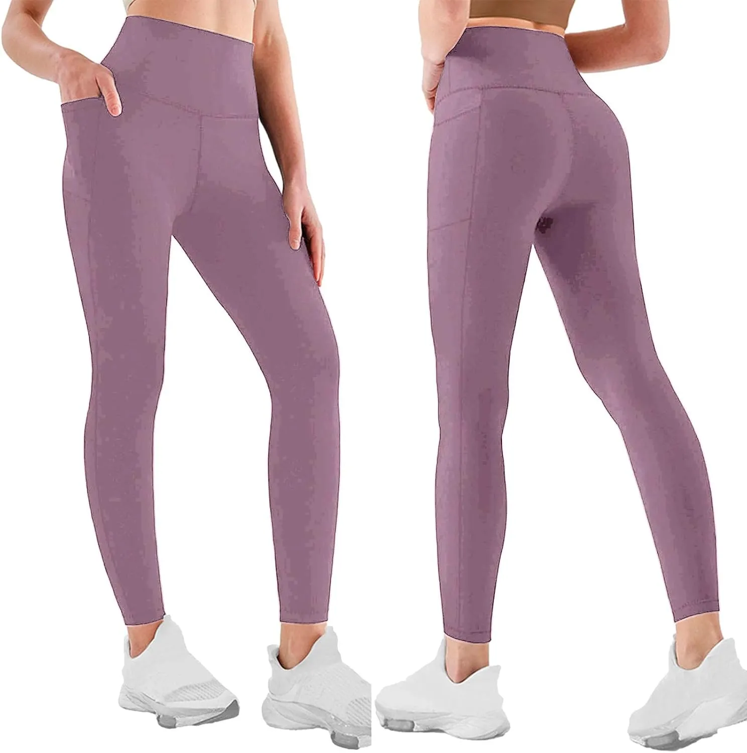 Women's Workout Yoga Leggings,Breathable Soft Yoga Pro Pant Seamless Gym Booty Tights for Jogging Yoga Reg & Plus Size