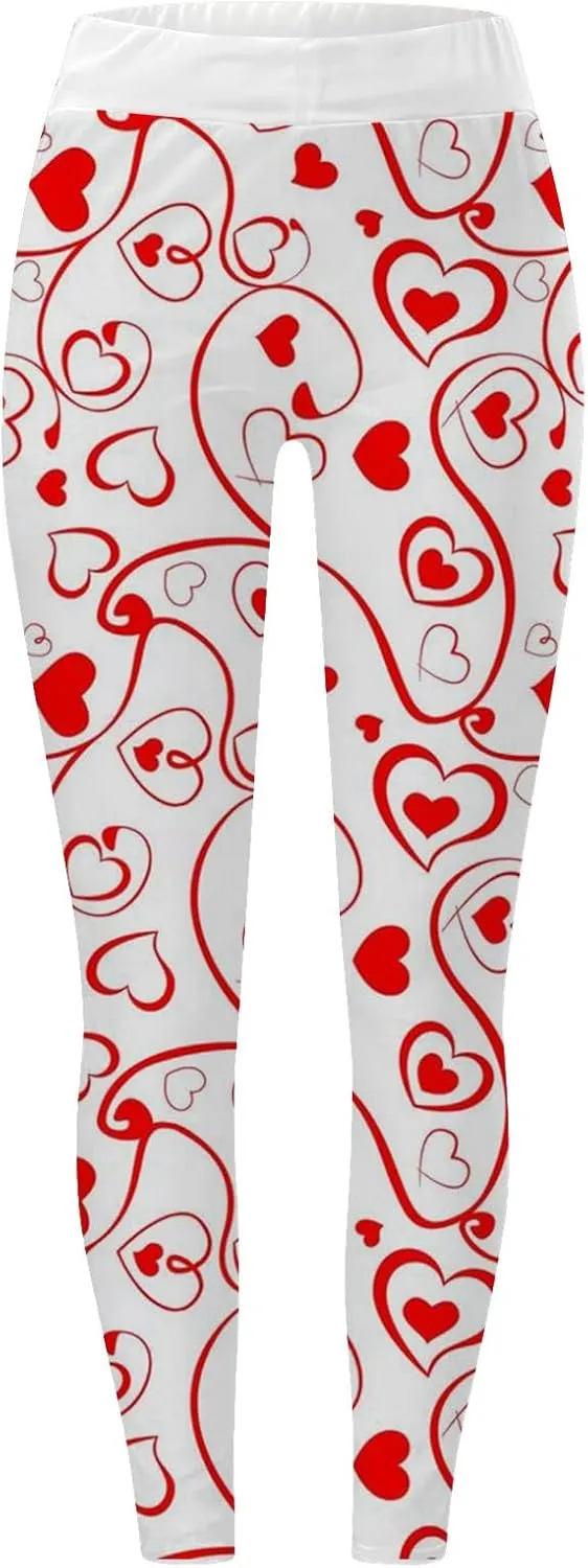 Work Leggings for Women Womens Valentines Heart Tunic Tops for Leggings Fall Leggings