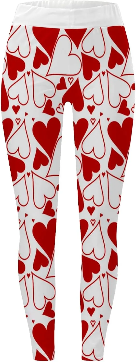 Work Leggings for Women Womens Valentines Heart Tunic Tops for Leggings Fall Leggings