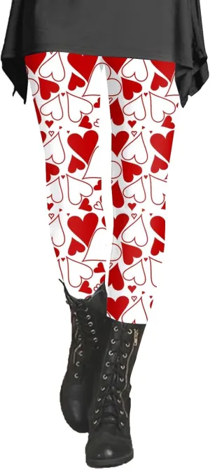 Work Leggings for Women Womens Valentines Heart Tunic Tops for Leggings Fall Leggings