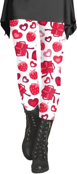 Work Leggings for Women Womens Valentines Heart Tunic Tops for Leggings Fall Leggings